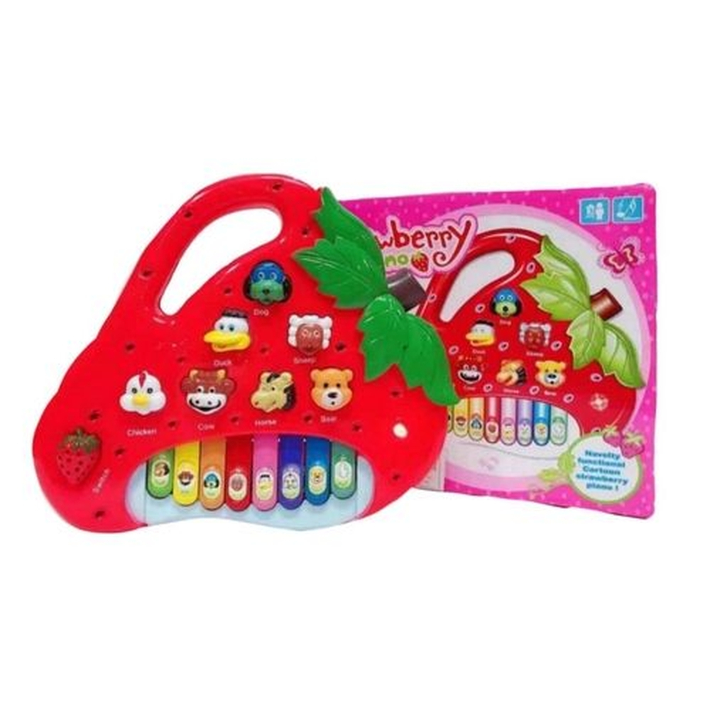 Brinquedo Teclado Piano Moranguinho Animais Musical Infantil - Cem