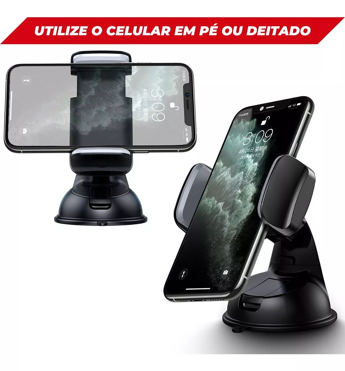 Suporte Celular Carro Veicular MJ02 Para Samsung iPhone Motorola – MOON7MALL