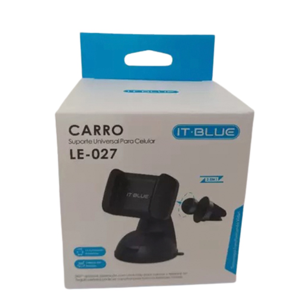 Suporte celular p/ carro c/ ventosa IT-BLUE LE-020 - MOBILESHOPP