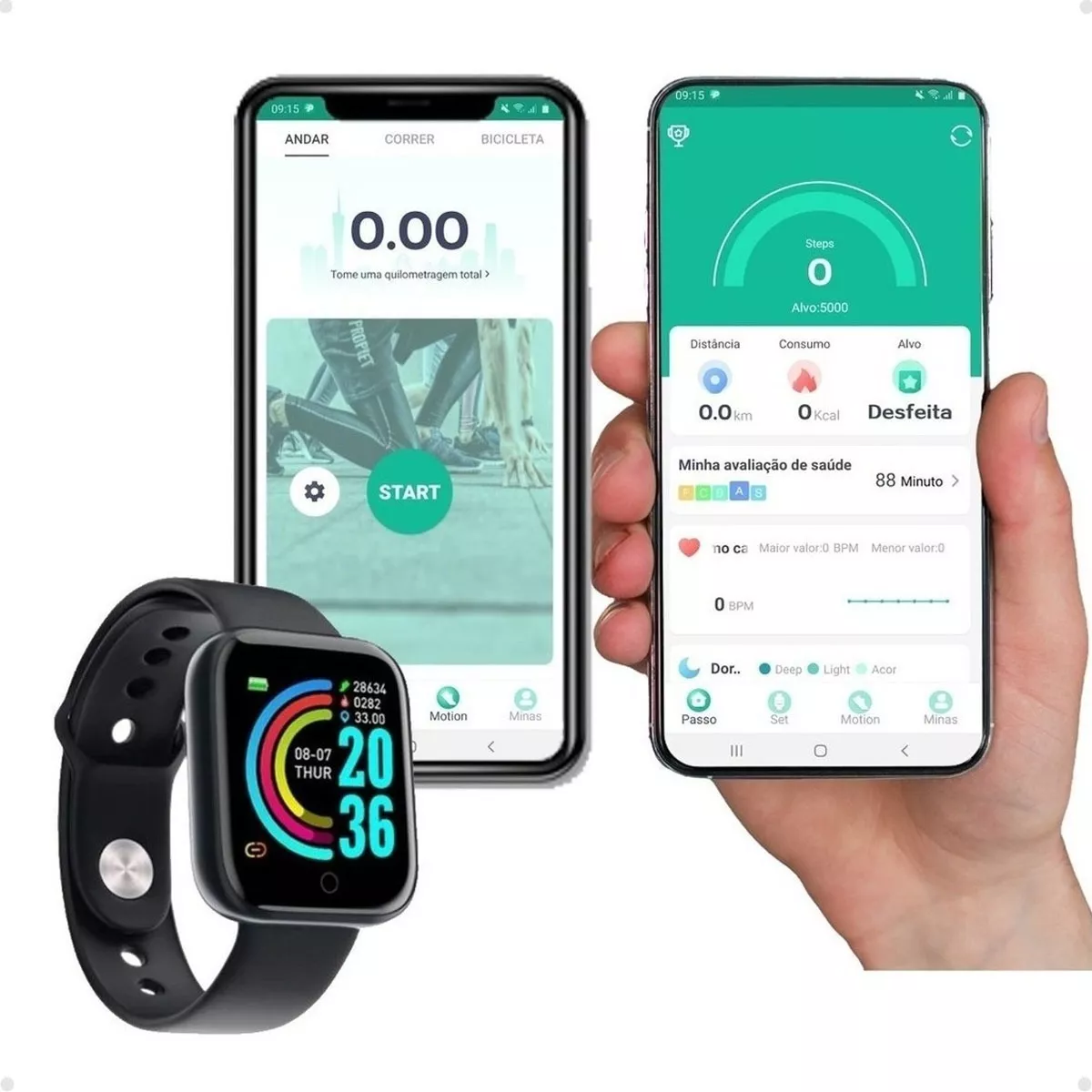 Smartwatch Relógio Inteligente com Aplicativo Para Ios E Android