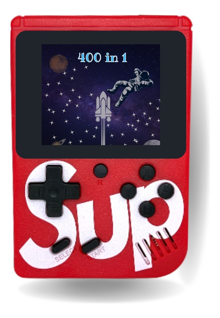 Video game super mini 400 jogo vermelho