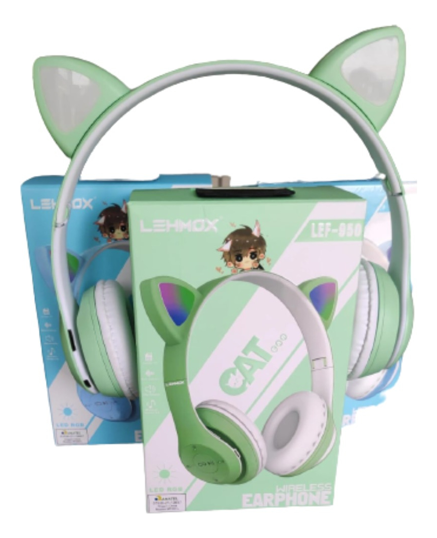 Fone De Ouvido Sem Fio Bluetooth Orelha Gatinho Infantil Led - Cem  Tecnologias