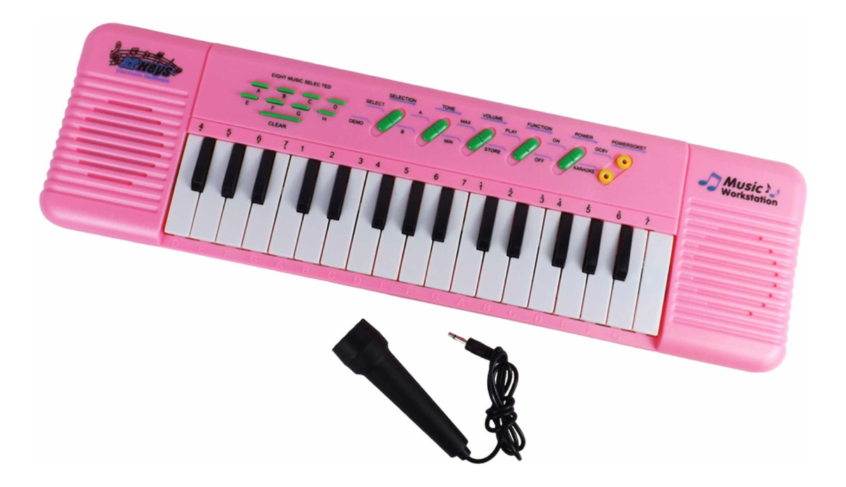 Teclado Infantil Musical Grava E reproduz Lets Rock Toyng - Lojas