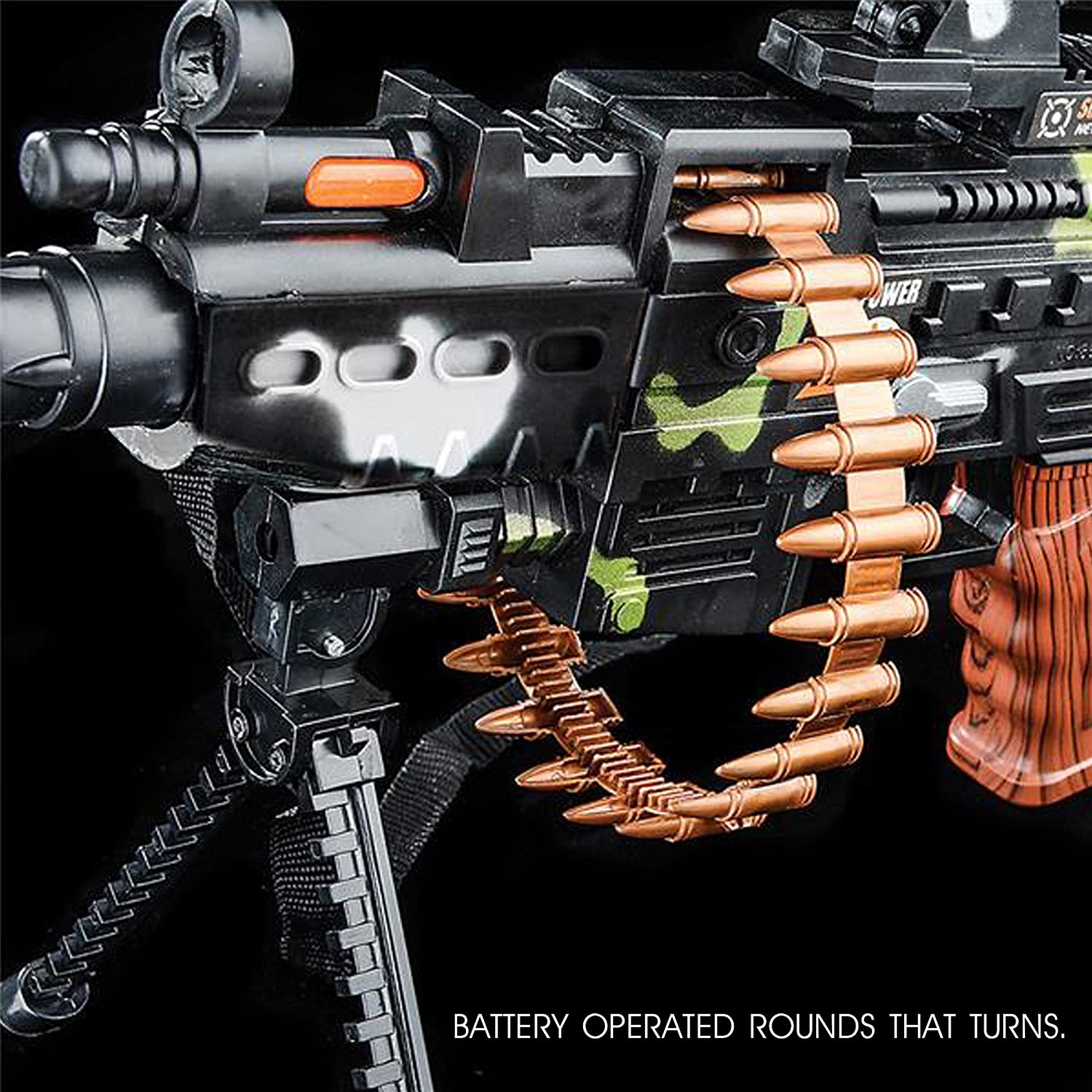 Arma Arminha Brinquedo Metralhadora com Som e Luz à pilha - Lynx