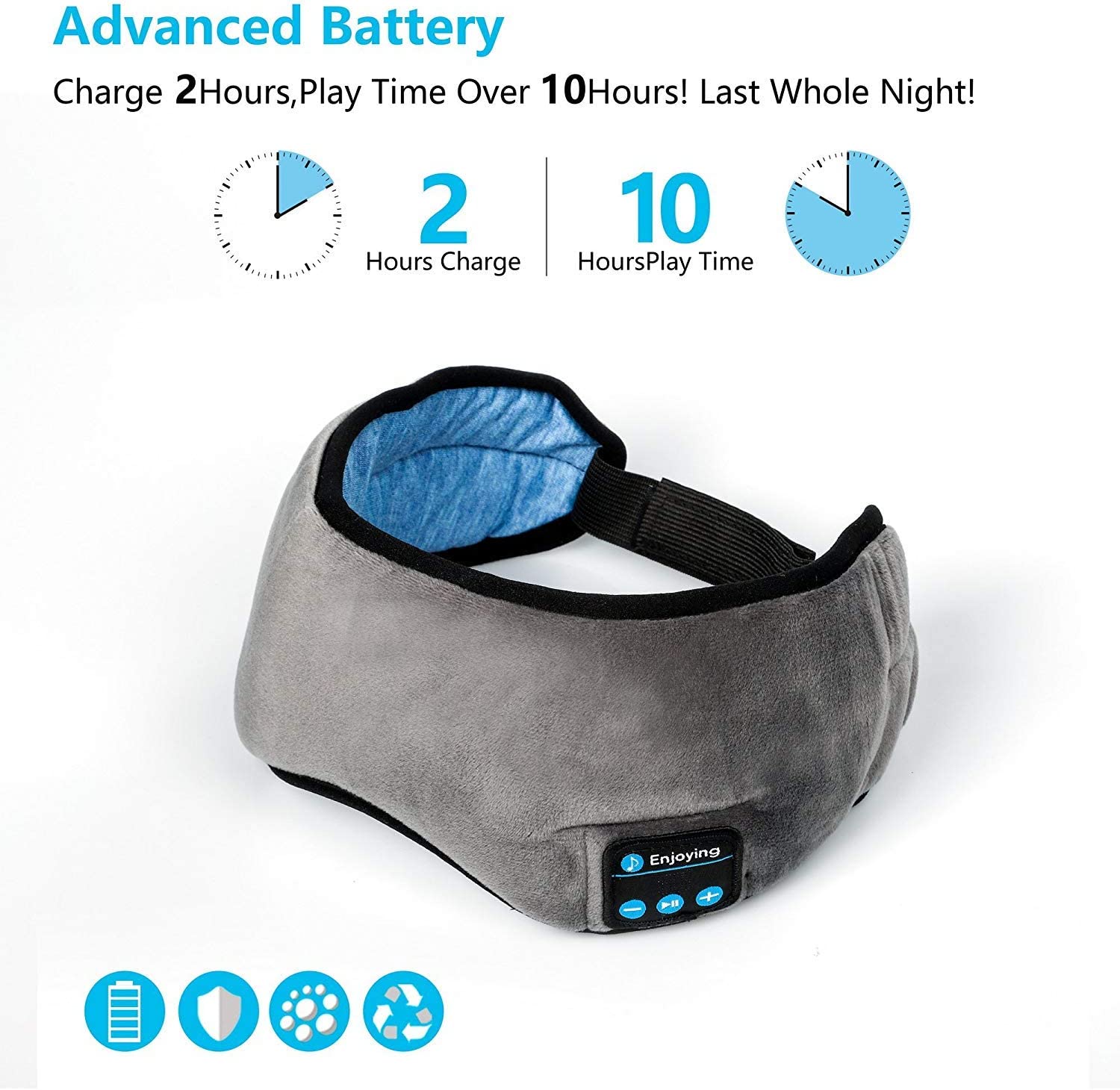 Máscara Dormir Fone De Ouvido Bluetooth