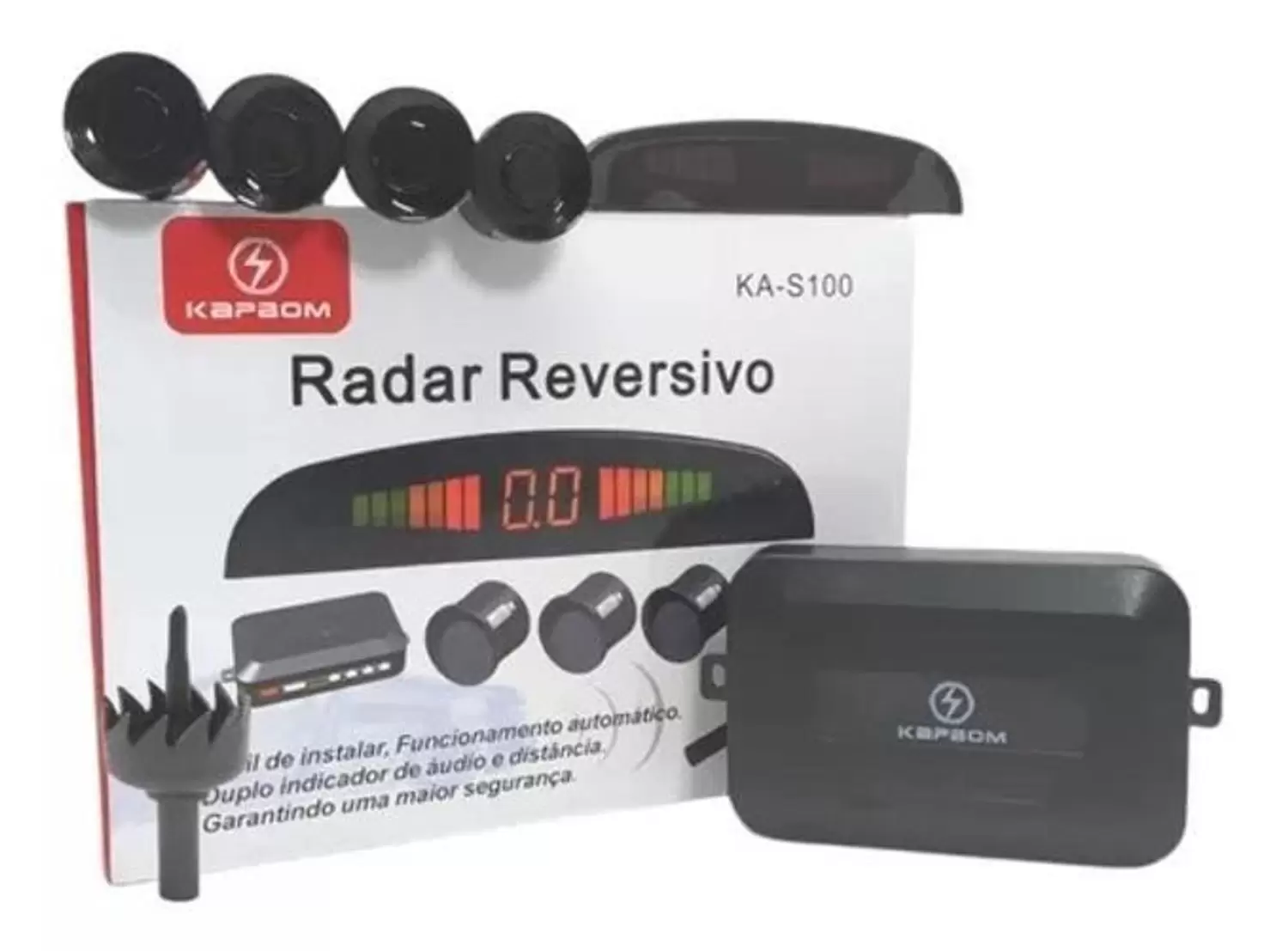 Parking Sensor Kit de sensor de estacionamento para carro Visor de LED  automático para carro 4 sensores para todos os carros Sistema de  estacionamento